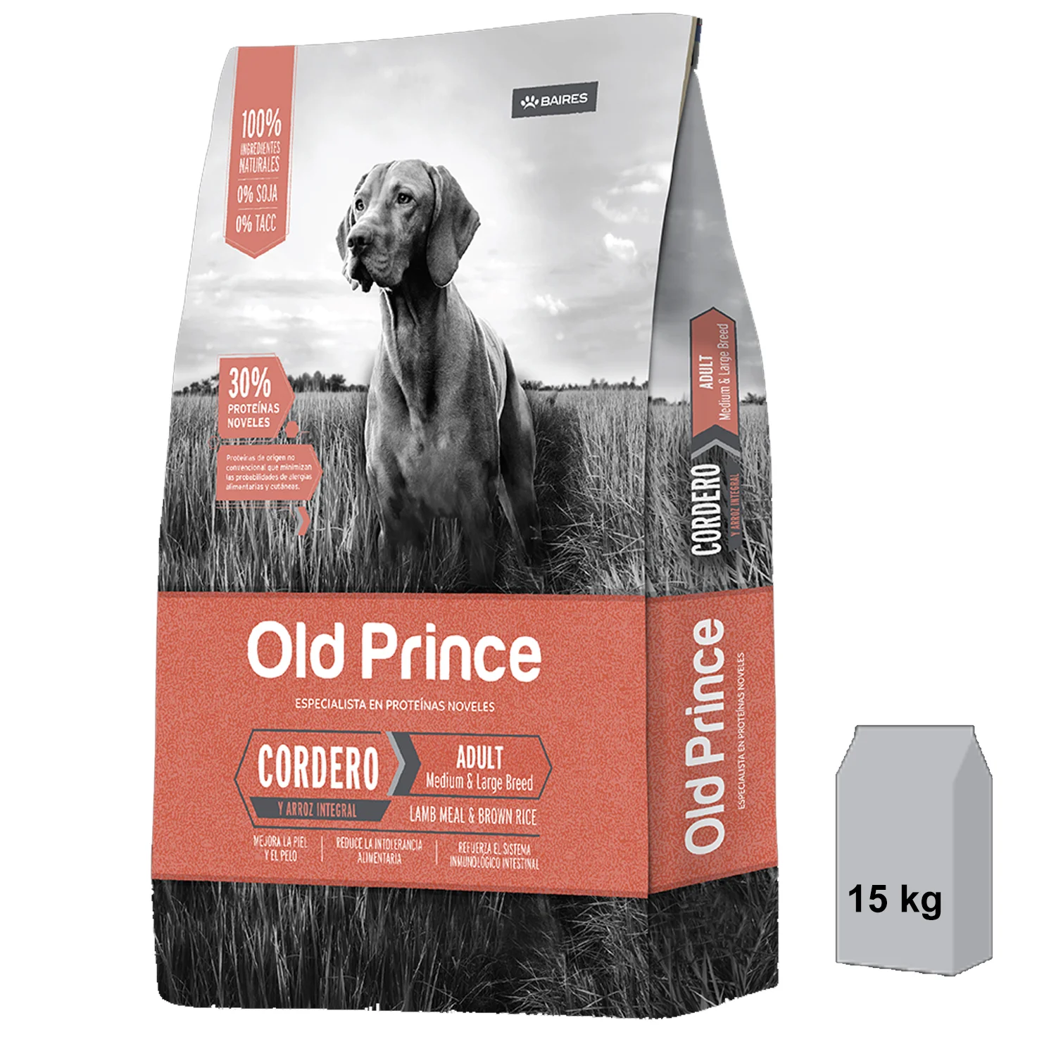 OLD PRINCE PERRO ADULTO MED&LAR L&R 15KG
