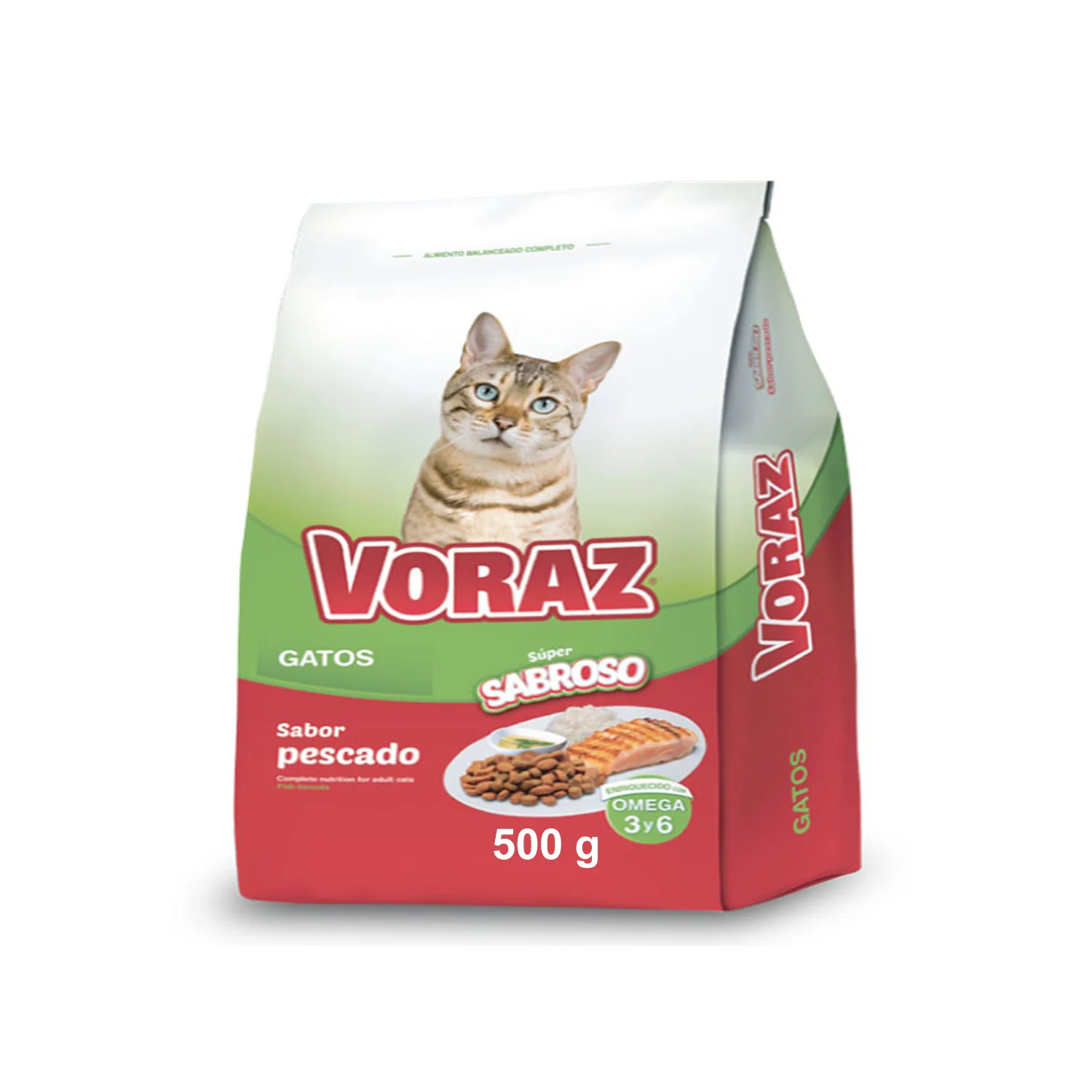 ALIMENTO VORAZ GATO ADULTO 500 GR