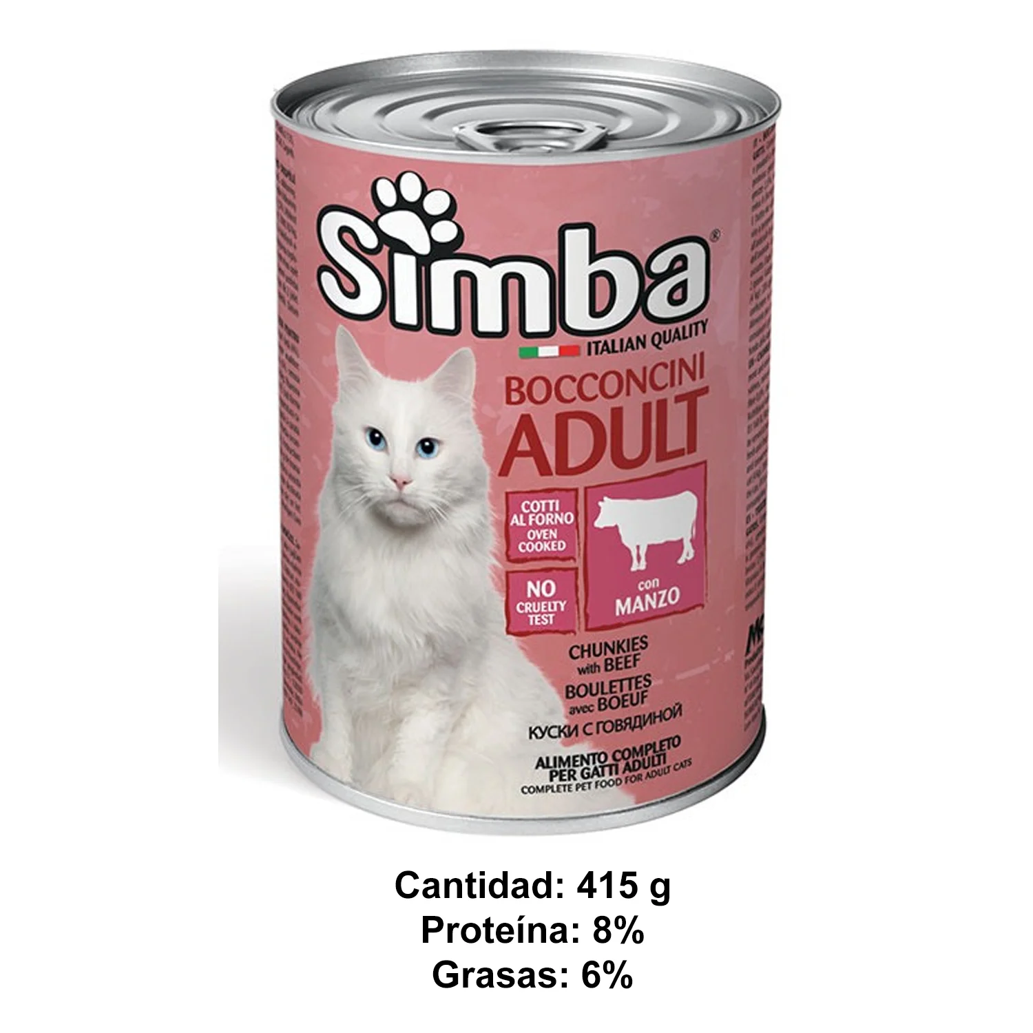 TREAT SIMBA LATA GATO 415 G CARNE