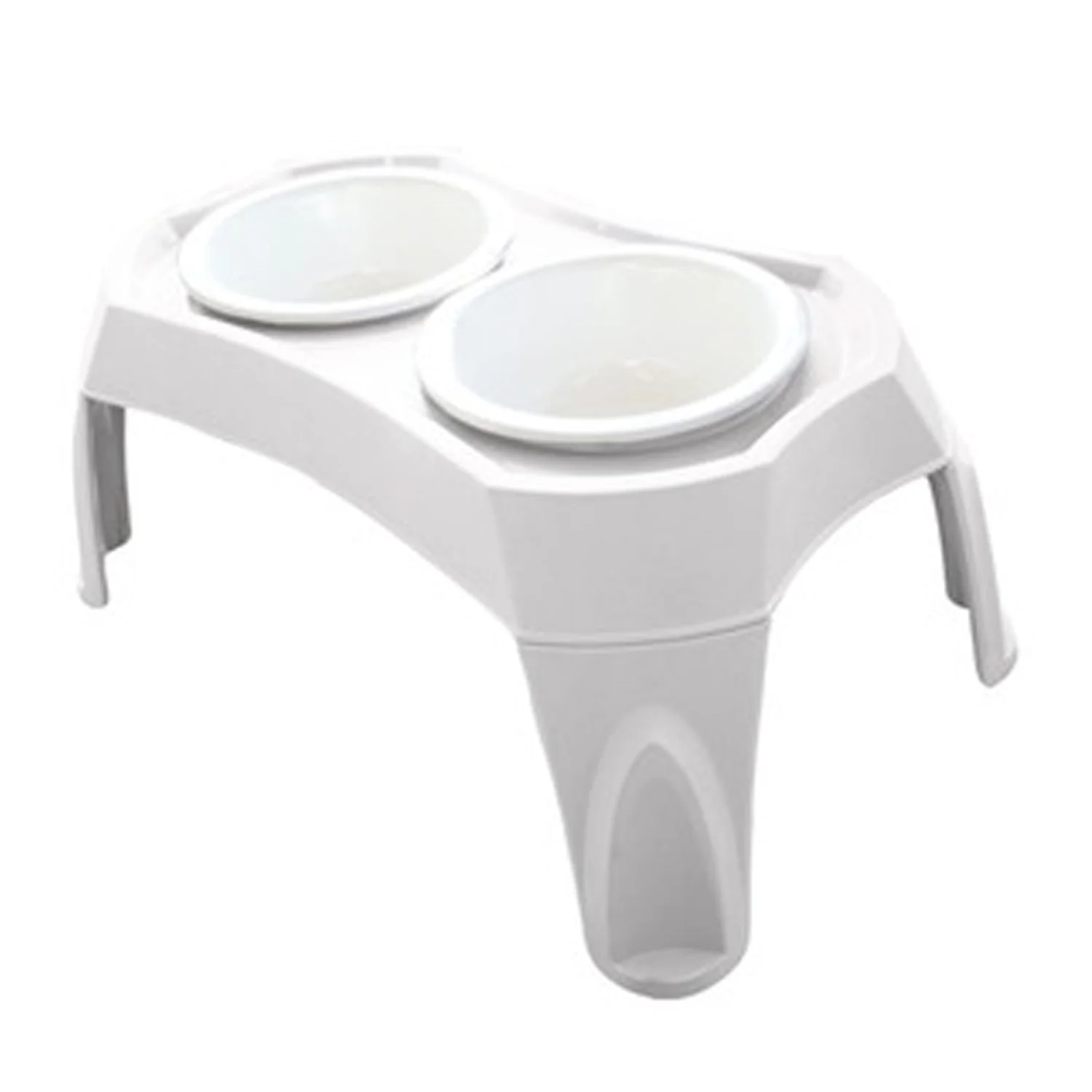 PLATO DOBLE COMBI 350 ML GRIS/BLANCO