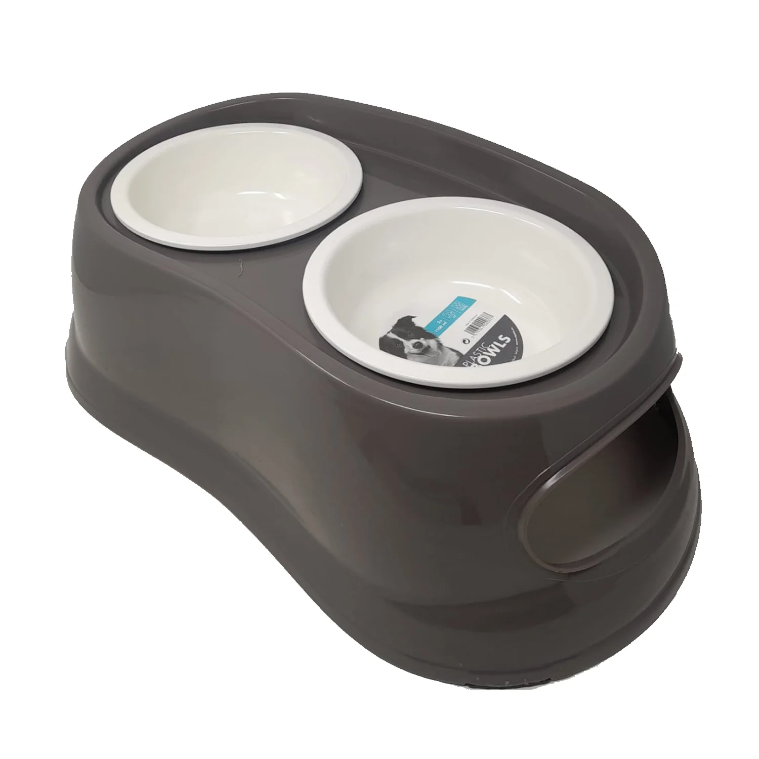 PLATO DOBLE M-PETS 1100 ML - CAFÉ