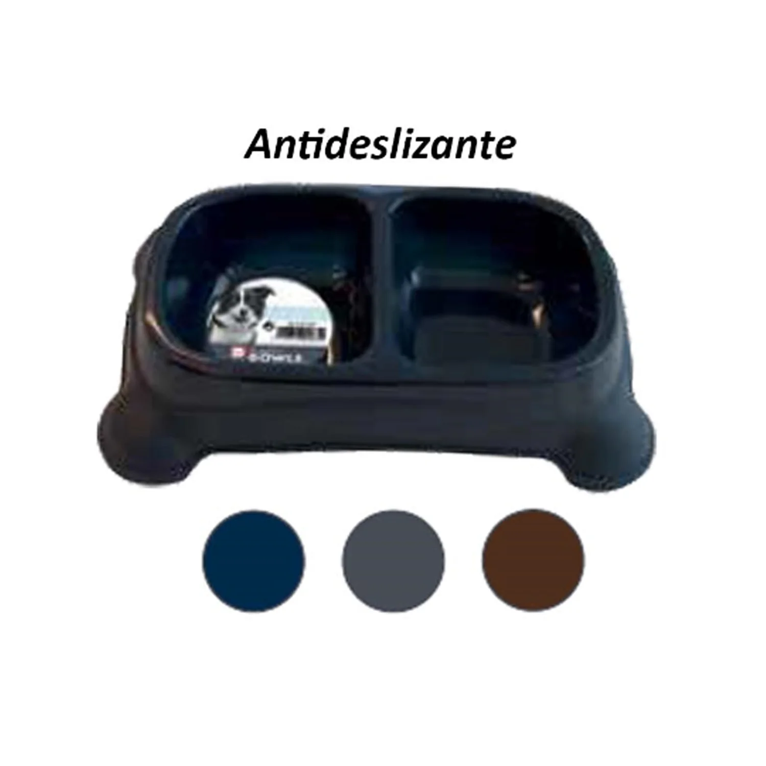 PLATO DOBLE ANTIDESLIZANTE 950 ML