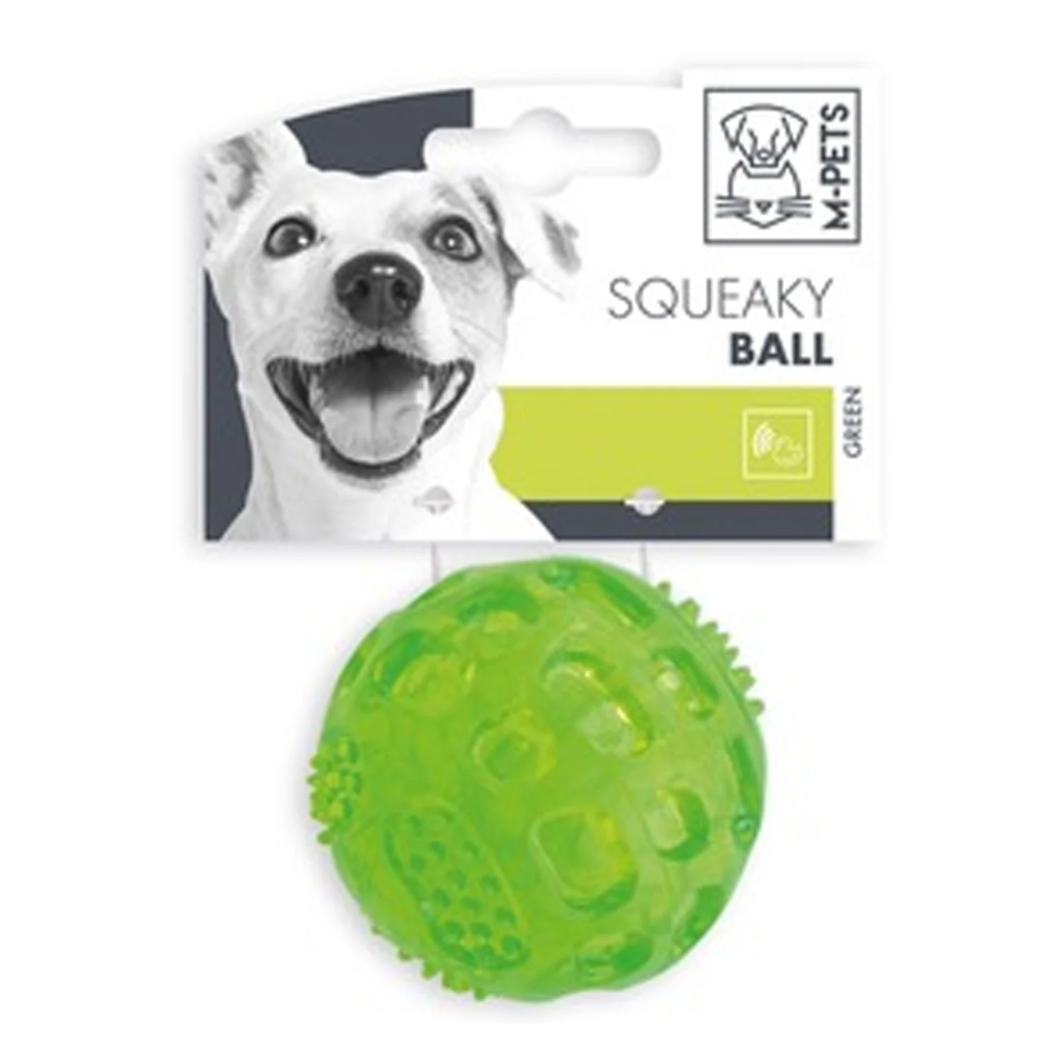 JUGUETE SQUEAKY BALL PARA PERR VERD