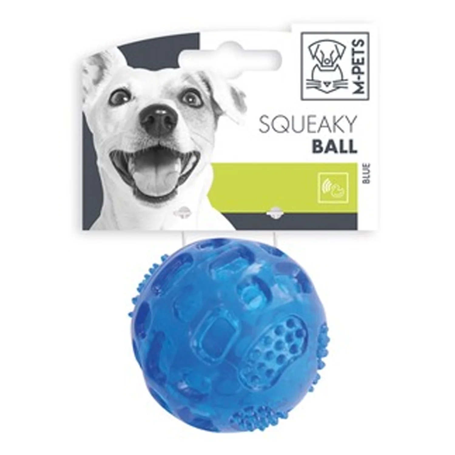JUGUETE SQUEAKY BALL PARA PERR AZUL