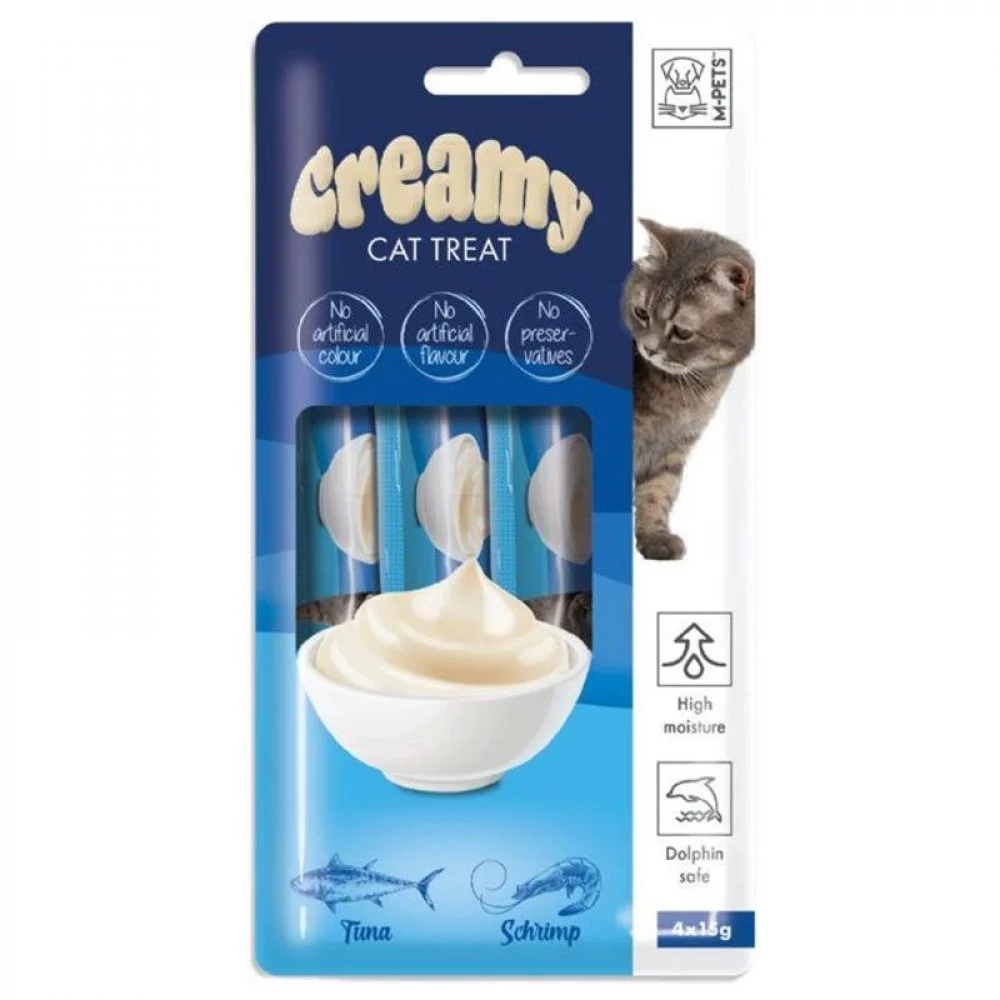 CREAMY CAT TREATS ATUN Y CAMARON 60G