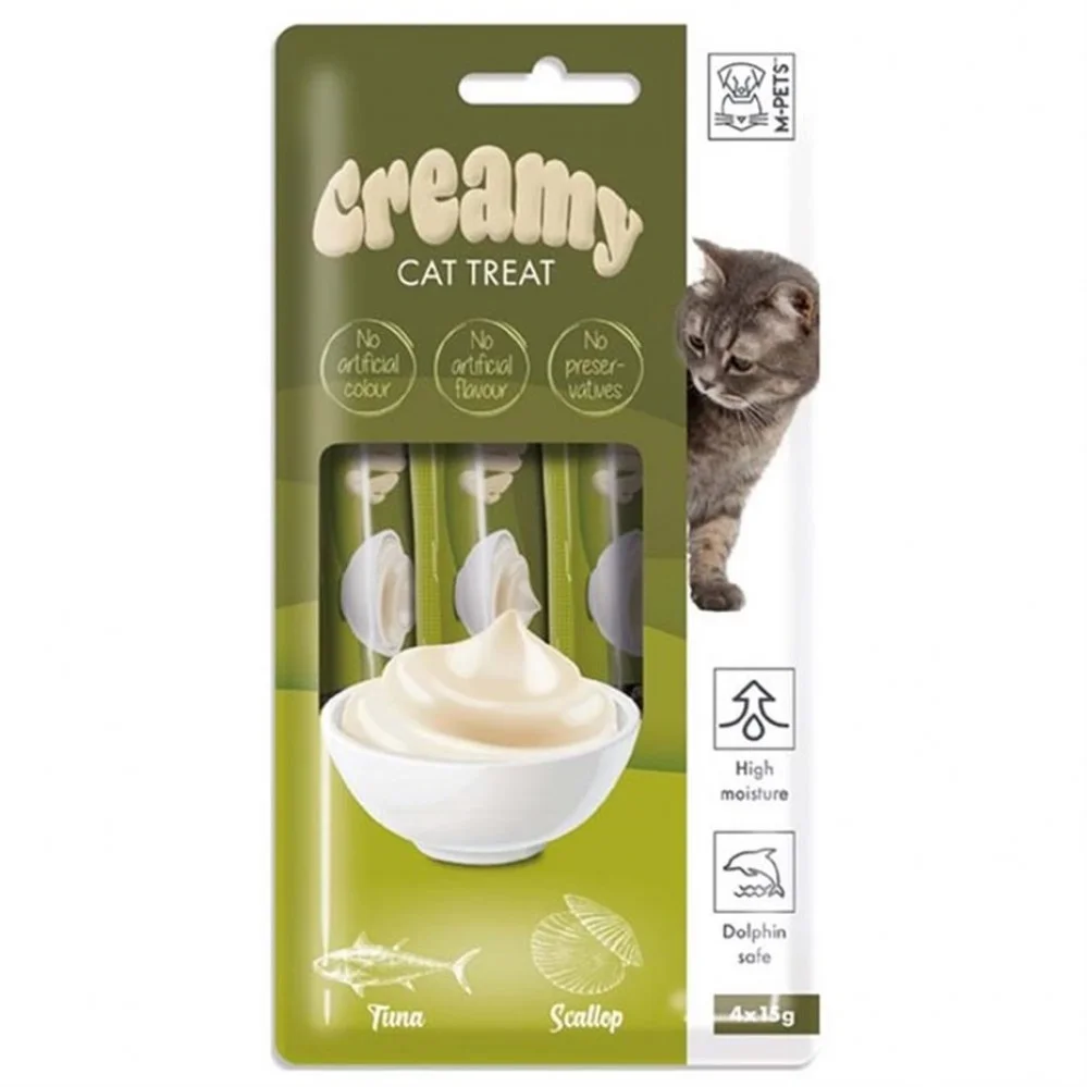 CREAMY CAT TREATS ATUN Y ALMEJAS 60G