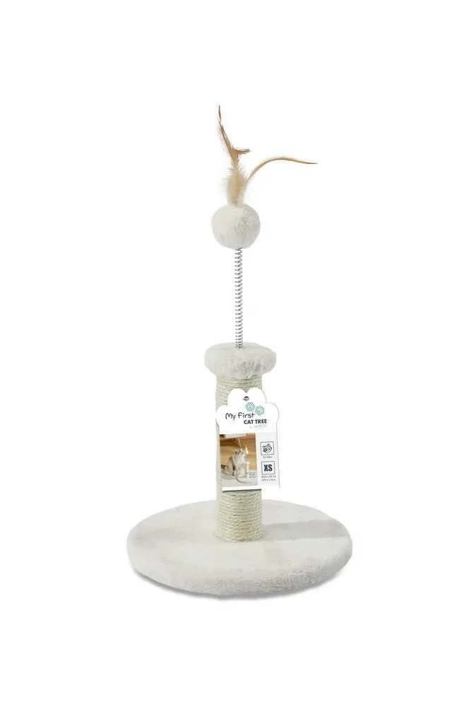 RASCADOR PARA GATOS PLUMA BLANCO