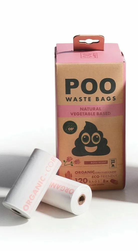 BOLSAS DESECHOS PERROS 120 BOLSAS ROSA P