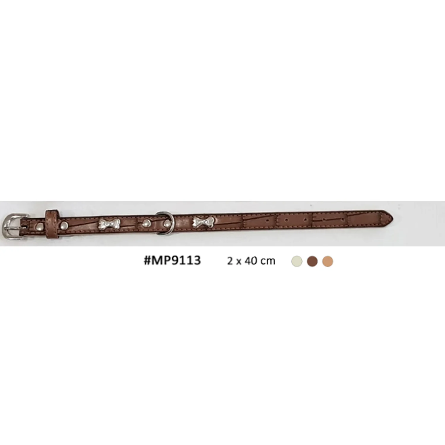 COLLAR MEDIUM BLING BONE M-PETS