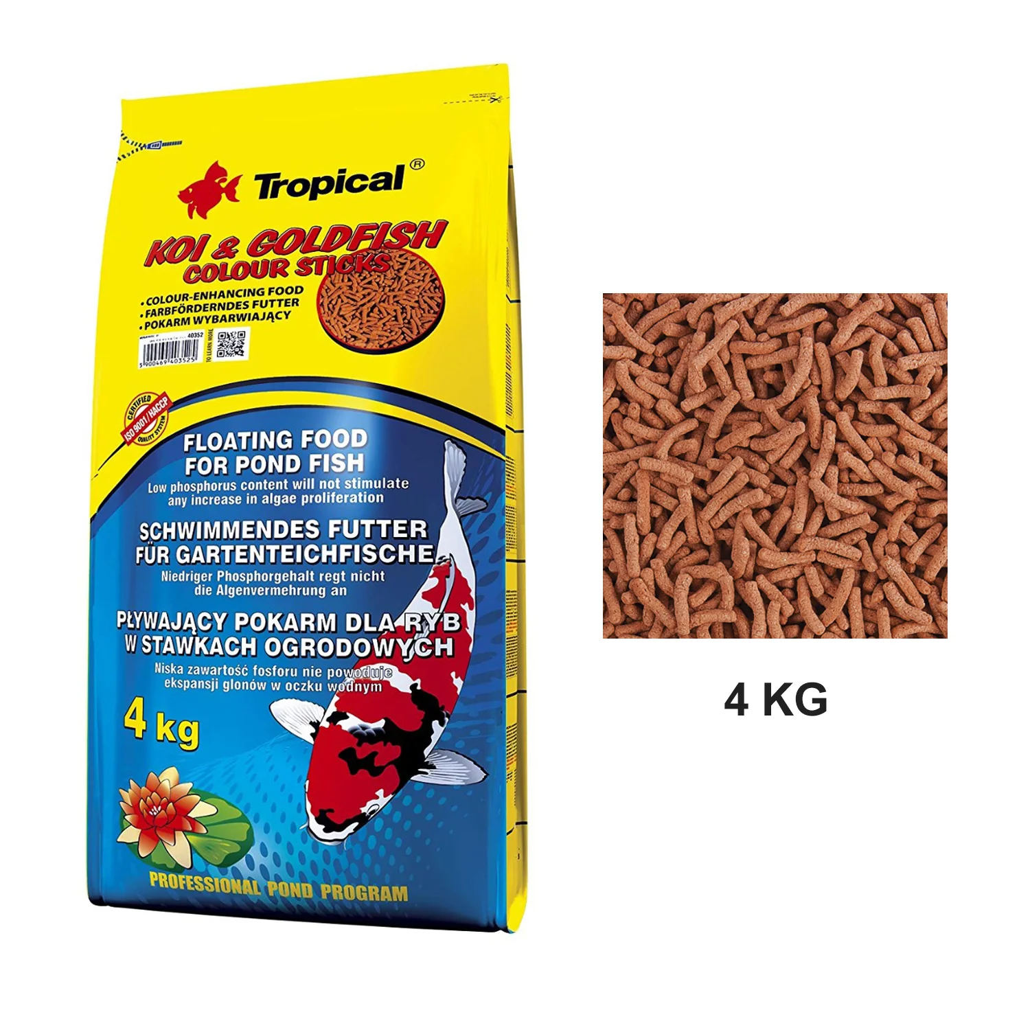 POND KOI & GF COLOUR STICKS 4 KG