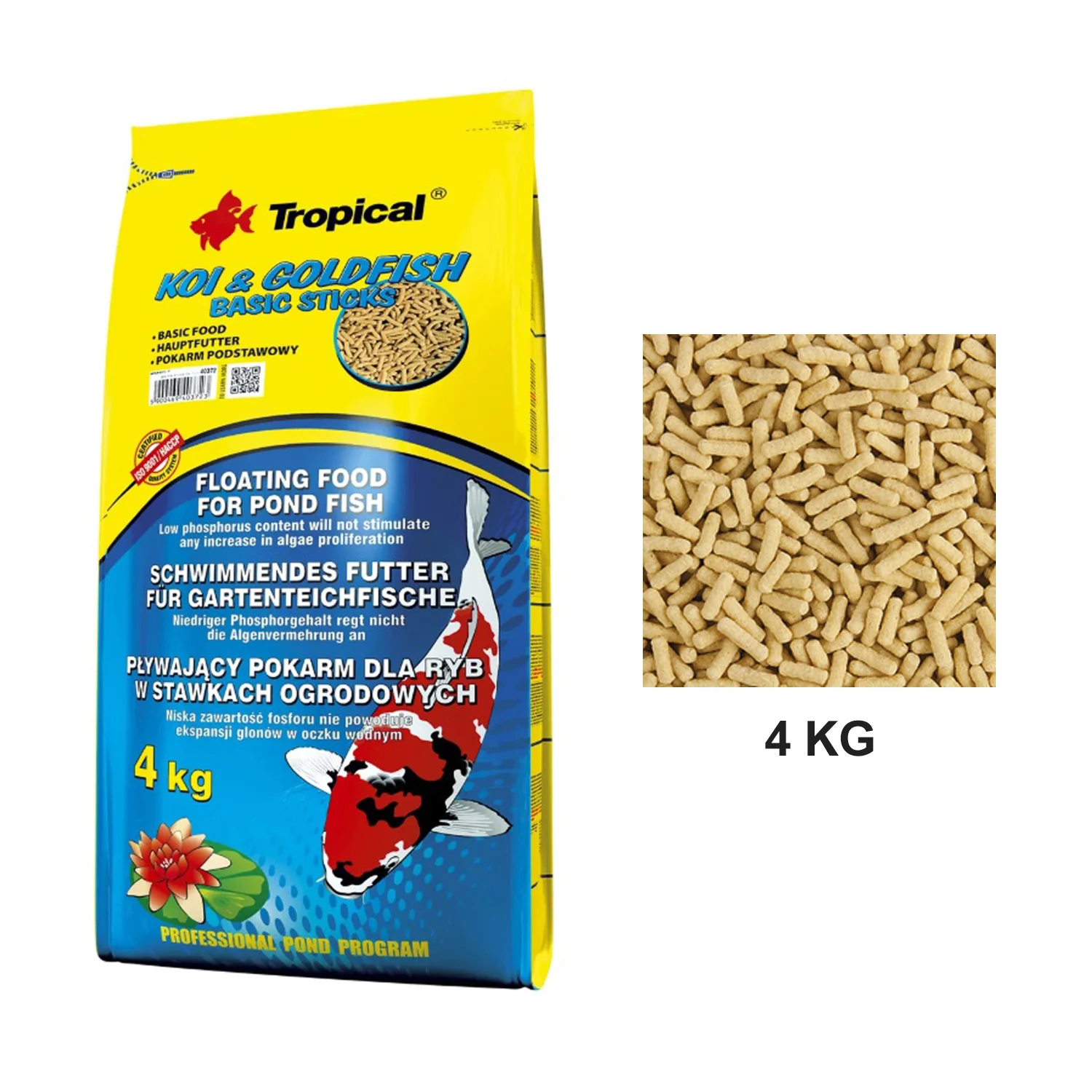 POND KOI & GF BASIC STICKS 4 KG