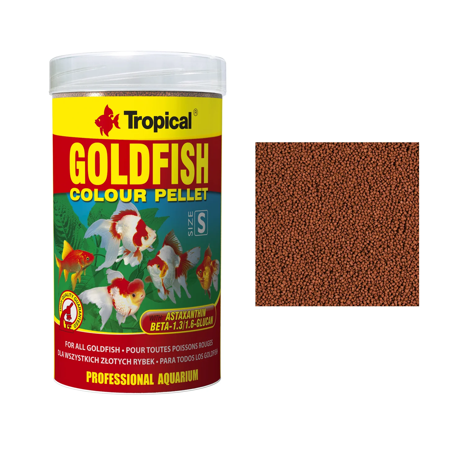 TROPICAL GOLDFISH COLOUR PELLET 36 GR