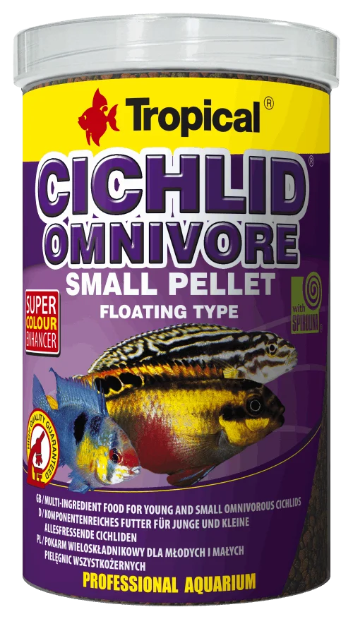 CICHLID OMNIVORE SMALL PELLET 1000ML/360