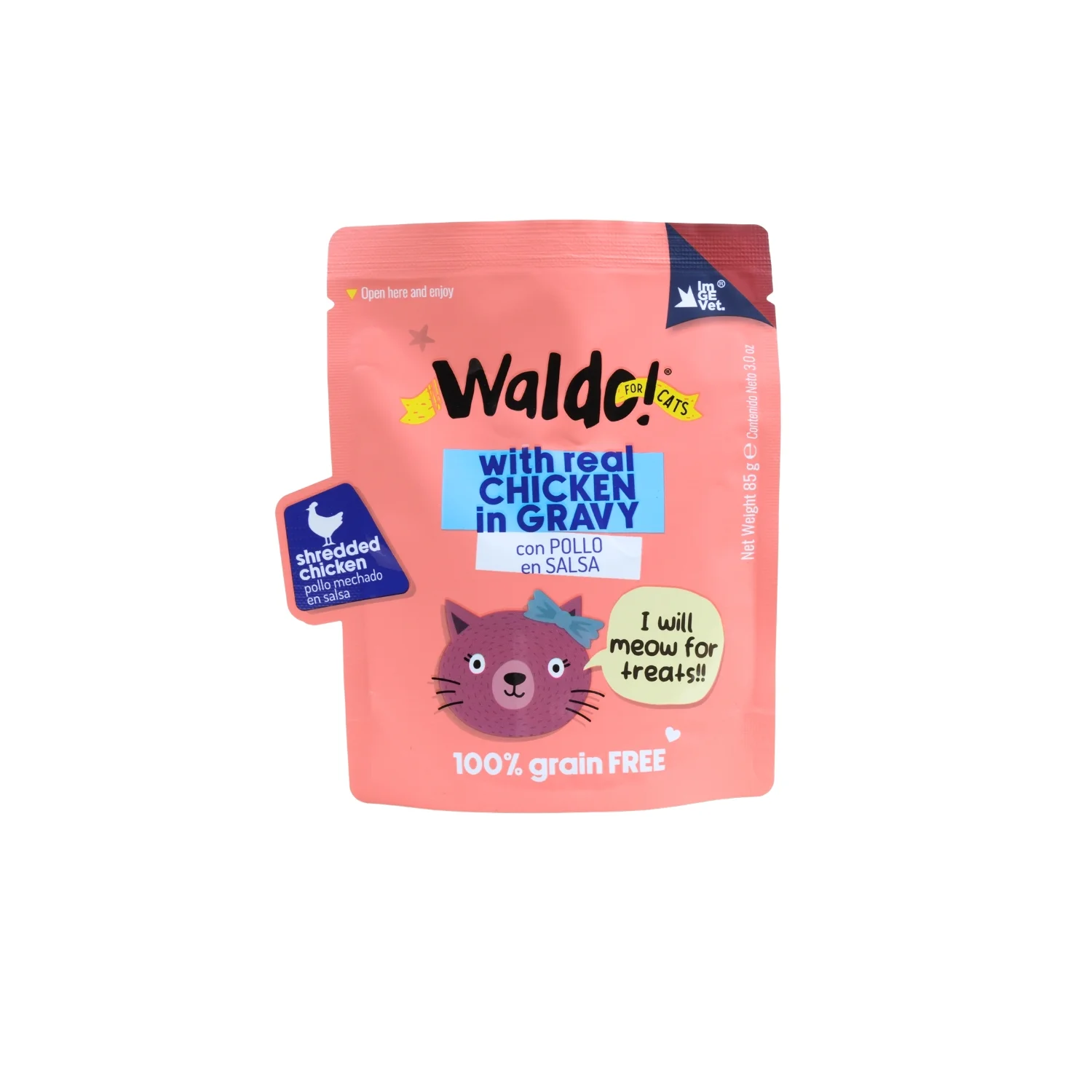 WALDO FOR CATS POUCH 85G 24 PACK / CHICKEN
