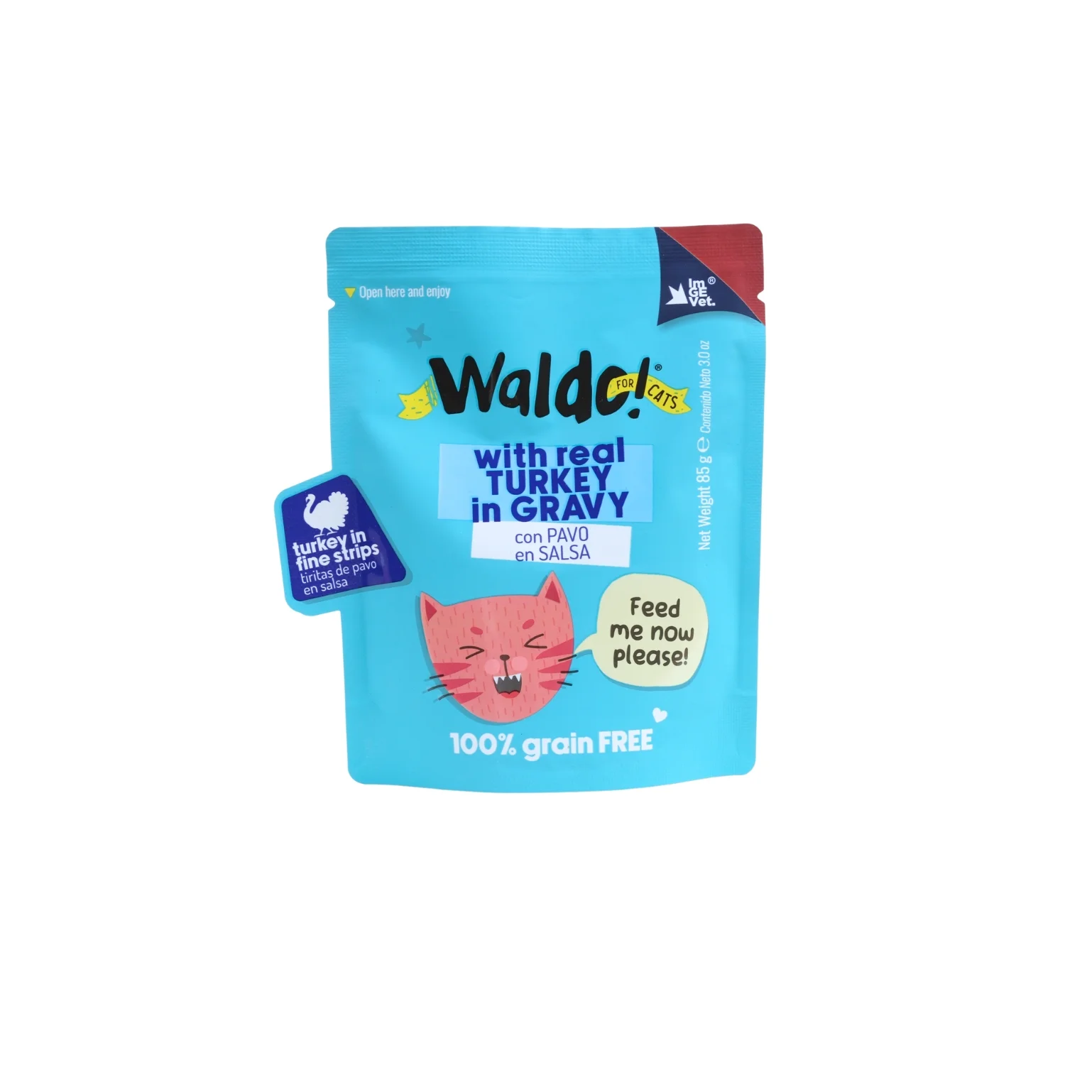 WALDO FOR CATS POUCH 85G 24 PACK / TURKEY