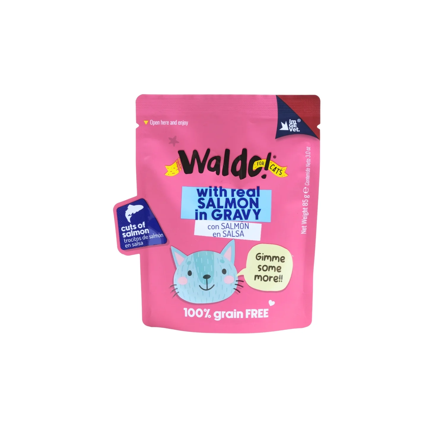 WALDO FOR CATS POUCH 85G 24 PACK / SALMON